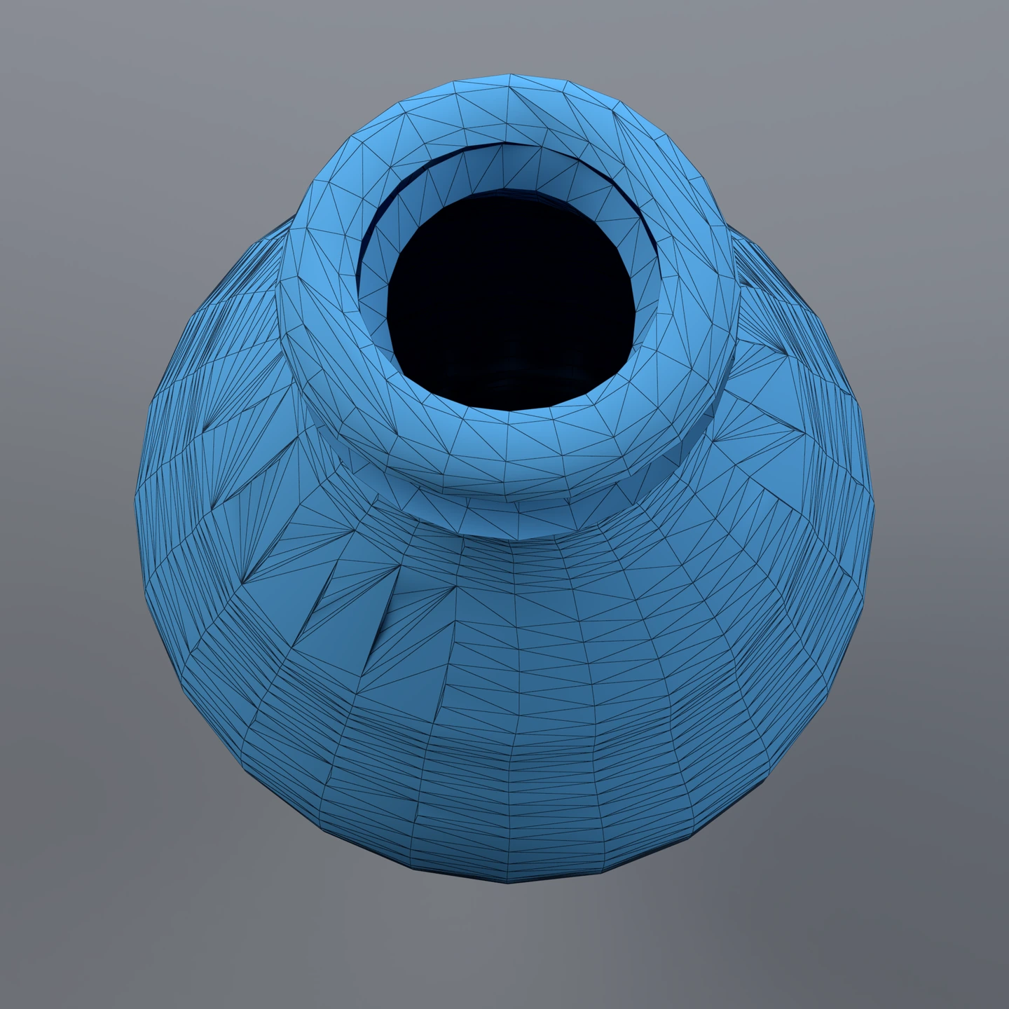 Resolved Jar from ShapeNetCore v2, case 03593526_569b55cfce8c4d15b136b011ae1ece0c. All triangles are blue.